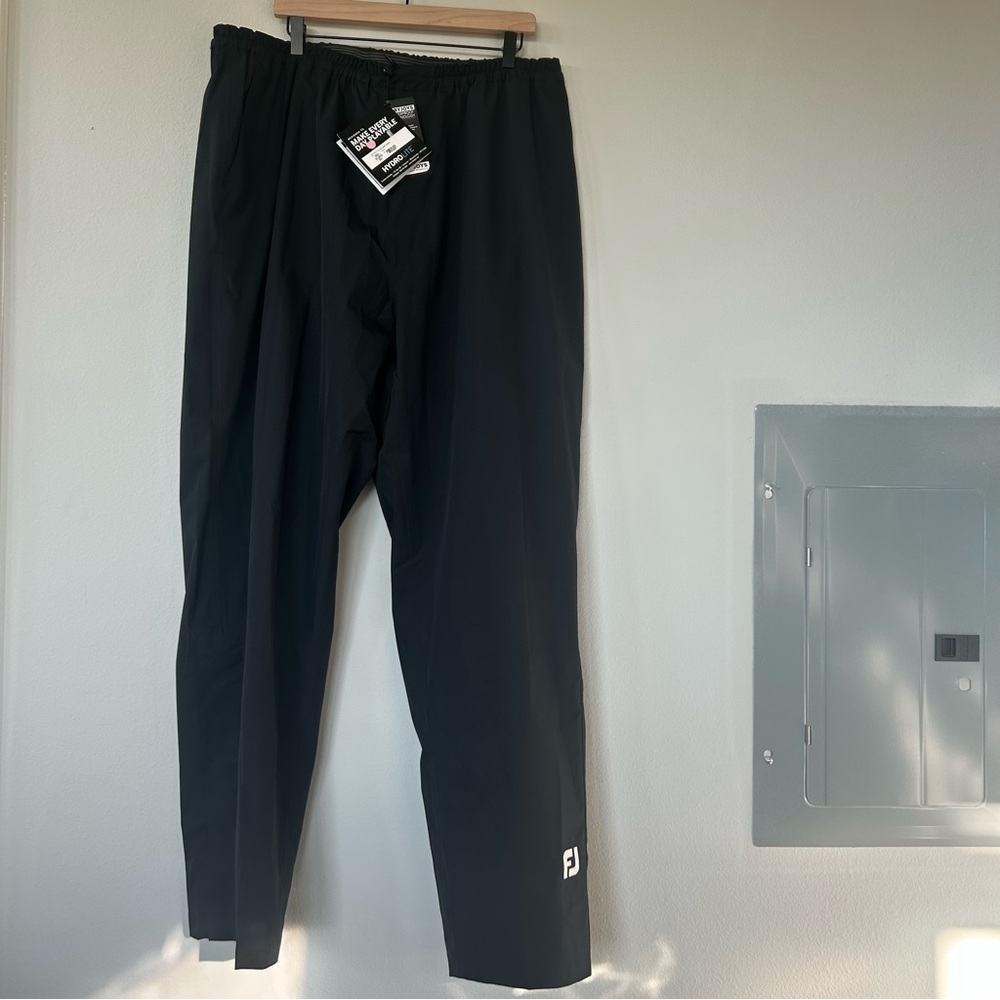 FootJoy DryJoys HydroLite Rain Pants Men’s XXL Black Waterproof NEW